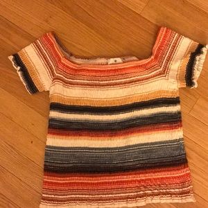 Colorful social off shoulder Shirt